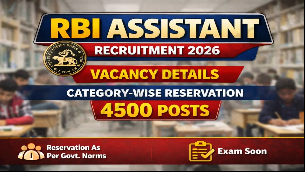 RBI Assistant 2026 Recruitment Notification 4500 Vacancy, Eligibility, Exam Pattern, Salary & Apply Online Now